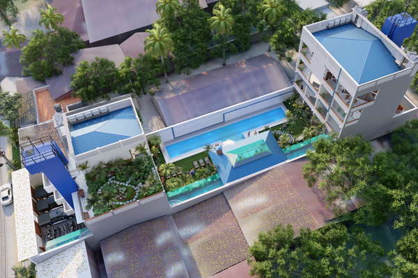 Residencial Morona Flats & Pool: torre A de 3 pisos y torre B de 4 pisos con ascensor. Piscina de 25 m, maloca con parilla y caja china, gimnasio, mesa de billar, cocheras para motos y carros, areas y techo verdes, ...